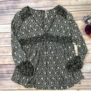 Free People XS Top V Neck Open Back Boho